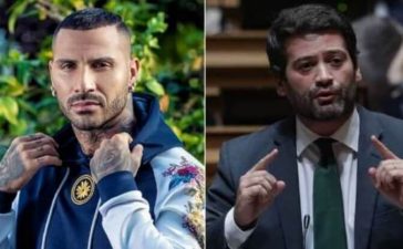 Jogador Ricardo Quaresma e deputado André Ventura