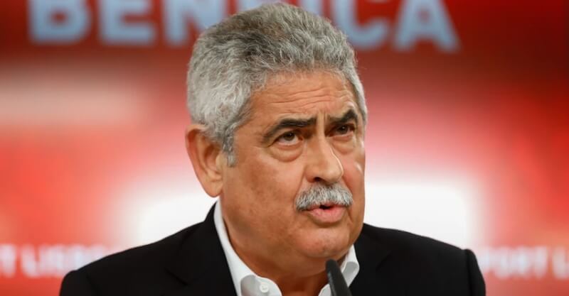 Luís Filipe Vieira, líder do Benfica, em conferência de imprensa