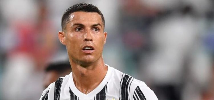 Cristiano Ronaldo na partida da Juventus com o Lyon