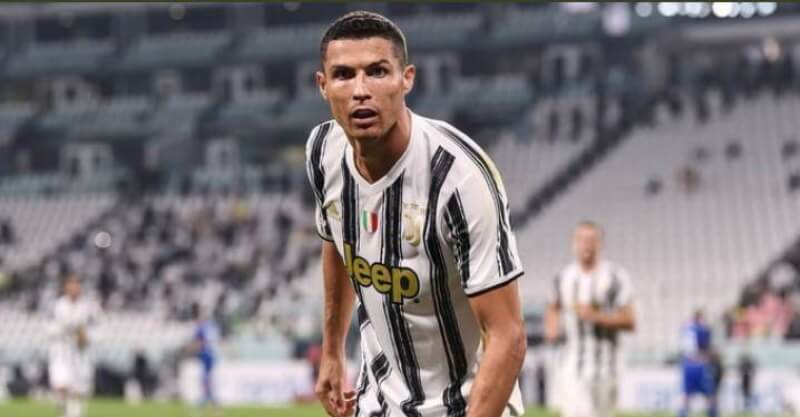 Cristiano Ronaldo após marcar pela Juventus à AS Roma