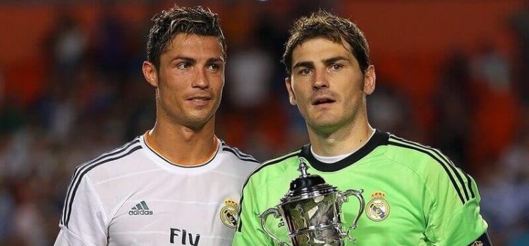 Cristiano Ronaldo e Iker Casillas aquando da conquista da Taça do Rei pelo Real Madrid