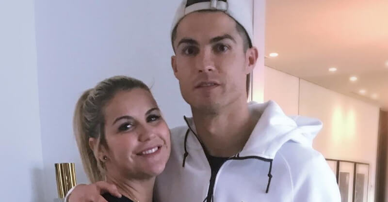 Cristiano Ronaldo e Kátia Aveiro em foto nas redes sociais