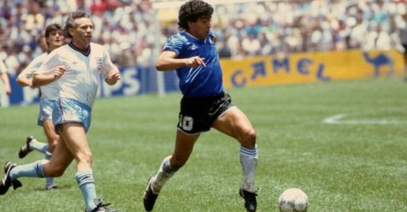 Diego Maradona em representação da seleção argentina no Mundial 86