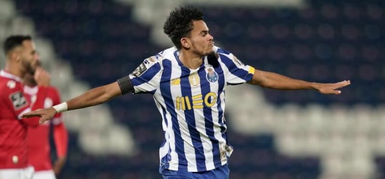 Luis Díaz festeja golo no Santa Clara-FC Porto