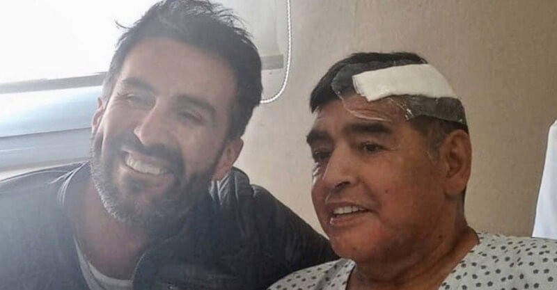 Diego Maradona e o seu médico Leopoldo Duque