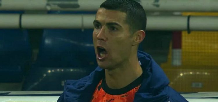 Cristiano Ronaldo vibra com o golo de Morata no Parma-Juventus