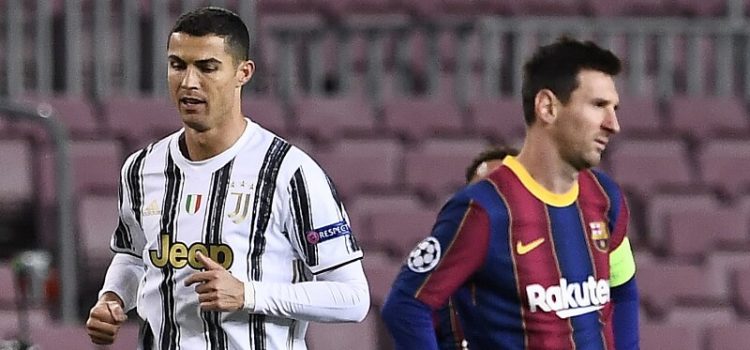 Cristiano Ronaldo e Lionel Messi no Barcelona-Juventus, a contar para a Liga dos Campeões