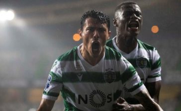 Pedro Porro festeja o golo da vitória do Sporting sobre o SC Braga na final da Taça da Liga