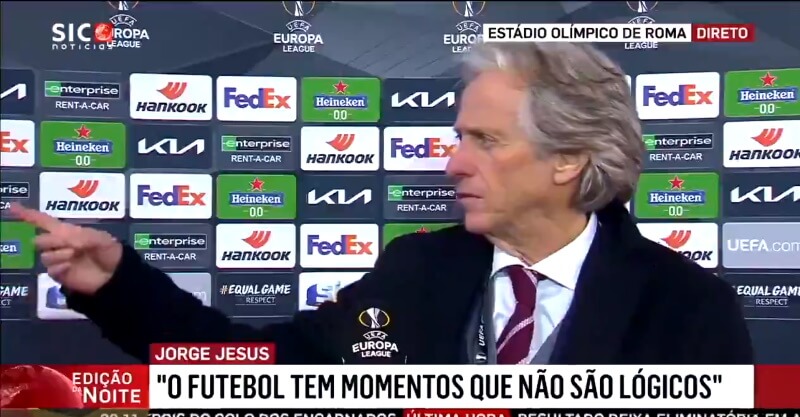 Flash-interview de Jorge Jesus após o Benfica-Arsenal
