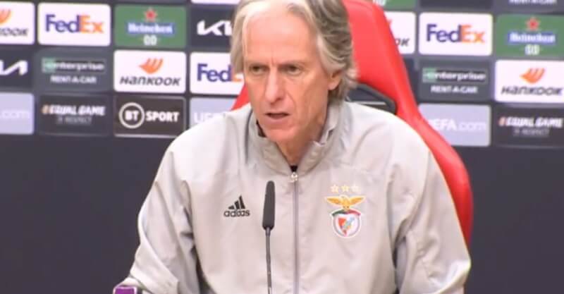 Jorge Jesus na conferência de imprensa de antevisão ao Arsenal-Benfica