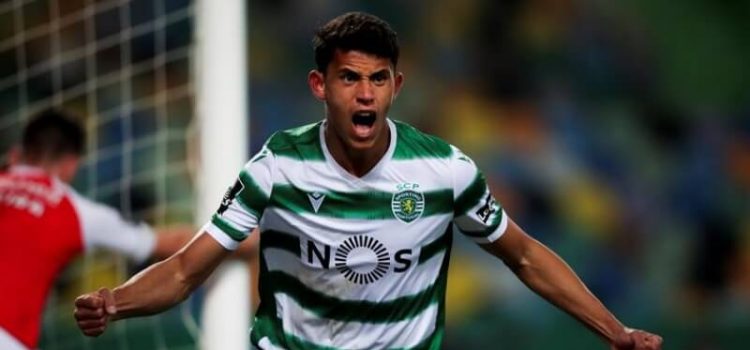 Matheus Nunes festeja golo da vitória do Sporting sobre o SC Braga