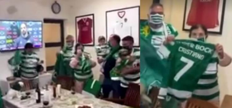 Família Aveiro festeja vitória do Sporting em Tondela