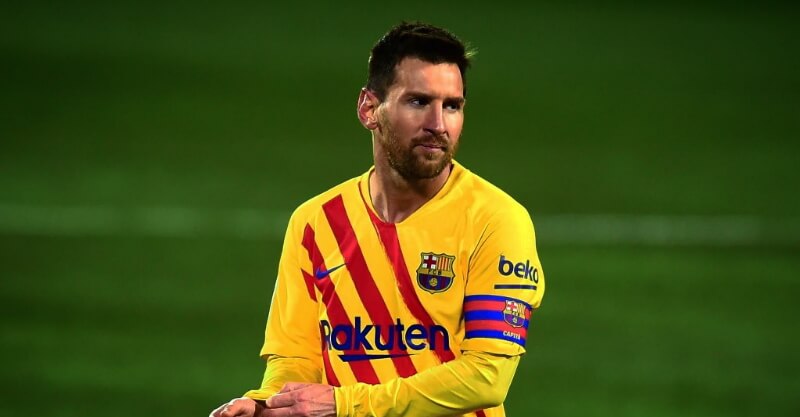 Lionel Messi na eliminação do Barcelona da Liga dos Campeões aos pés do PSG