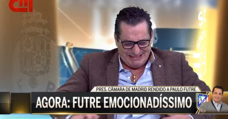 Paulo Futre emociona-se em direto na CMTV