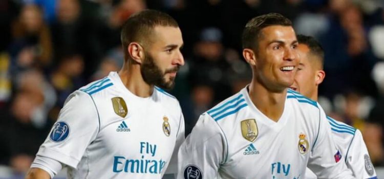 Cristiano Ronaldo e Karim Benzema nos tempos de Real Madrid