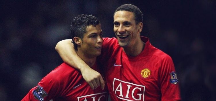 Cristiano Ronaldo e Rio Ferdinand nos tempos do Manchester United