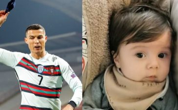Cristiano Ronaldo e bebé sérvio com doença rara