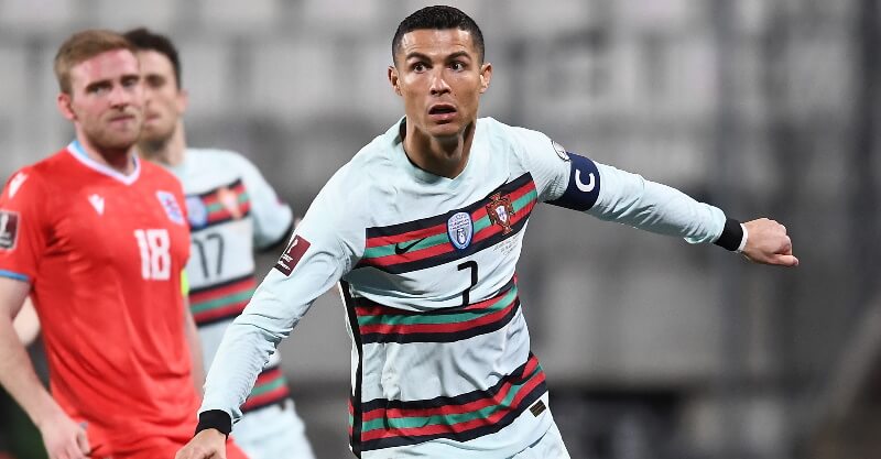 Cristiano Ronaldo após marcar ao Luxemburgo