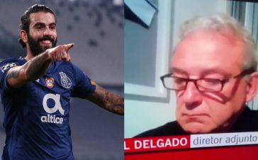 Reação do diretor-adjunto do jornal A Bola ao golo de Sérgio oliveira no Juventus-FC Porto