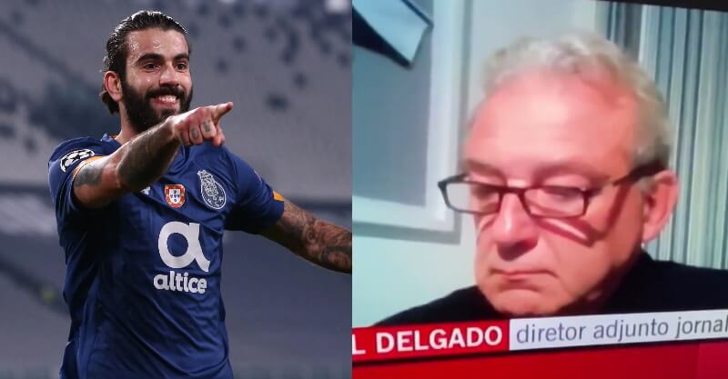 Reação do diretor-adjunto do jornal A Bola ao golo de Sérgio oliveira no Juventus-FC Porto