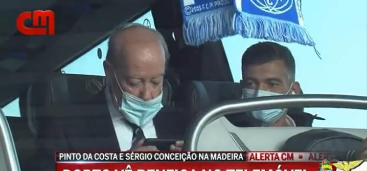 Pinto da Costa e Sérgio Conceição no autocarro acompanhar o Benfica-Gil Vicente