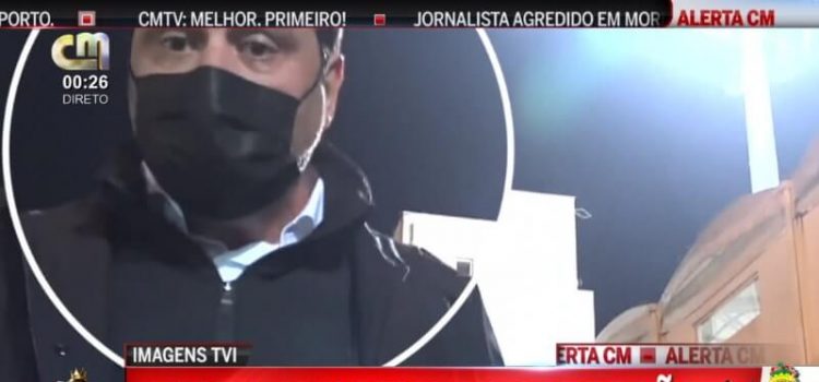 Momento da agressão a repórter da TVI, após o Moreirense-FC Porto