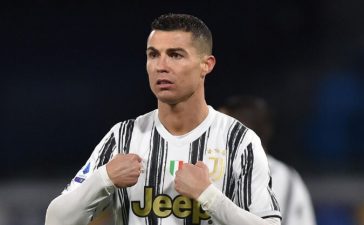Cristiano Ronaldo no jogo da Juventus