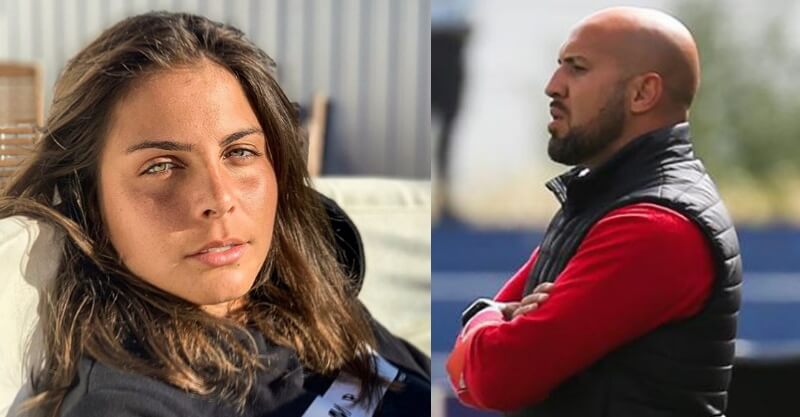 Sofia Oliveira, comentadora e analista do Canal 11, e Zé Augusto, treinador da equipa sub-23 do Leixões