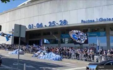 Apoio dos adeptos do FC Porto antes do jogo com o Benfica
