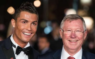 Cristiano Ronaldo e Alex Ferguson num evento