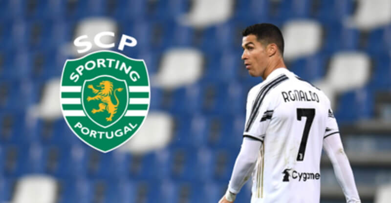 Cristiano Ronaldo e símbolo do Sporting