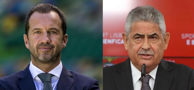 Luís Filipe Vieira, presidente do Benfica e Frederico Varandas, presidente do Sporting