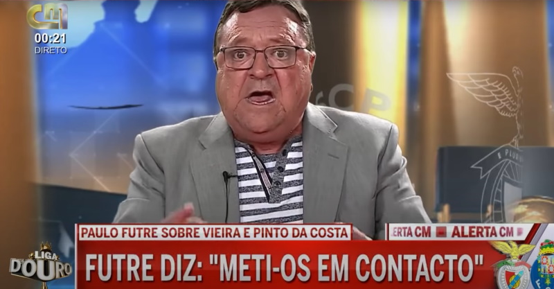 João Malheiro irritado com autorização de Vieira a Pinto da Costa para gravar série na Luz