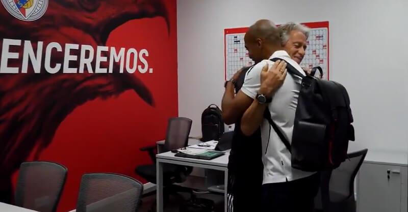 O reencontro de João Mário com Jorge Jesus no Benfica
