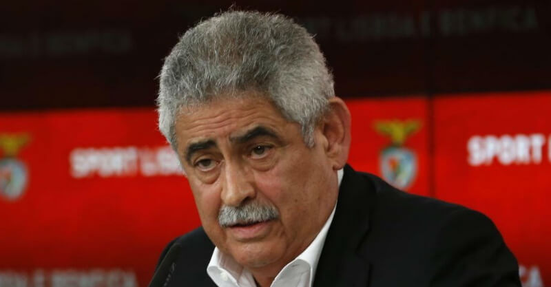 Luís Filipe Vieira, presidente do Benfica, em conferência de imprensa