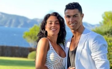 Cristiano Ronaldo ao lado de Georgina Rodríguez