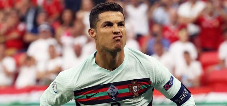 O festejo de Cristiano Ronaldo no Portugal-Hungria no Euro 2020