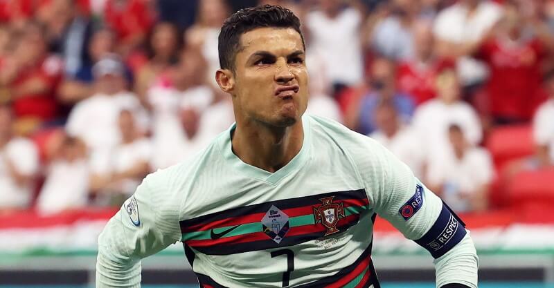 O festejo de Cristiano Ronaldo no Portugal-Hungria no Euro 2020