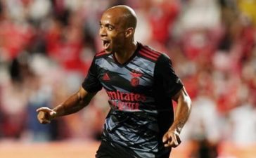 João Mário no Benfica-Spartak de Moscovo