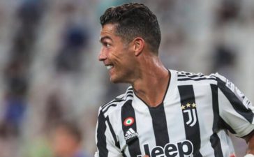 Cristiano Ronaldo no amigável entre a Juventus e a Atalanta