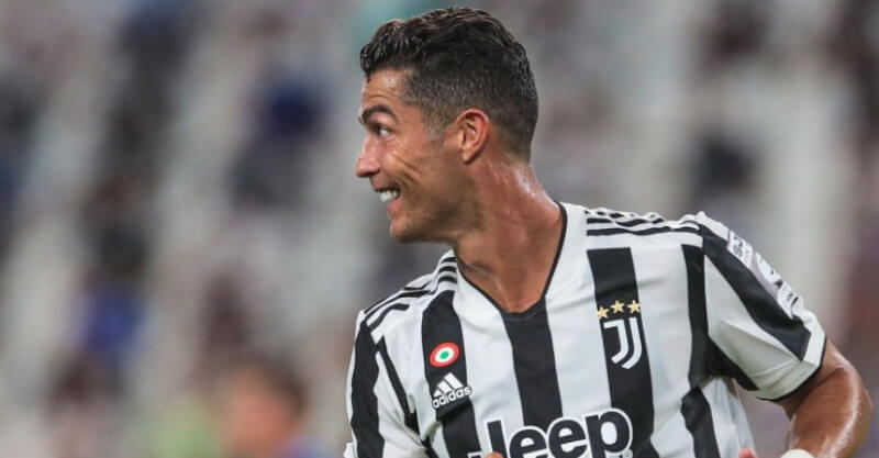 Cristiano Ronaldo no amigável entre a Juventus e a Atalanta