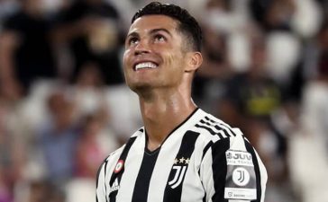 Cristiano Ronaldo ao falhar uma oportunidade de golo na Juventus