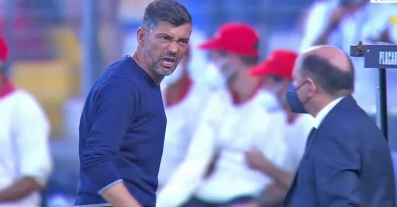 Sérgio Conceição em fúria com Luís Gonçalves no Famalicão-FC Porto