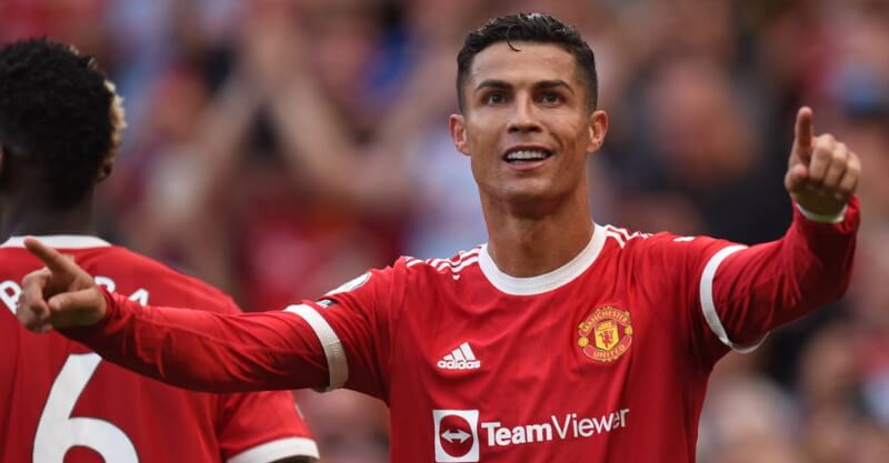 Cristiano Ronaldo no primeiro jogo do regresso ao Manchester United