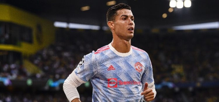 Cristiano Ronaldo em ação no West Ham-Manchester United