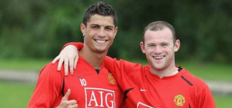 Cristiano Ronaldo e Wayne Rooney, na primeira passagem do português pelo Manchester United