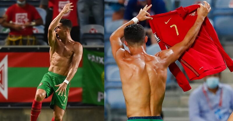 Cristiano Ronaldo festeja golo que deu a vitória a Portugal sobre a República da Irlanda
