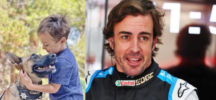 Fernando Alonso e o filho