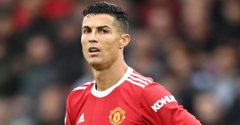 Cristiano Ronaldo desanimado no Manchester United-Everton