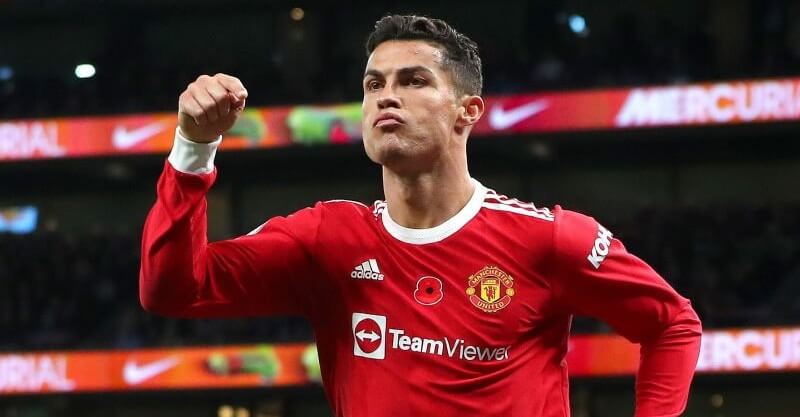 Cristiano Ronaldo festeja golo de no Tottenham-Manchester United